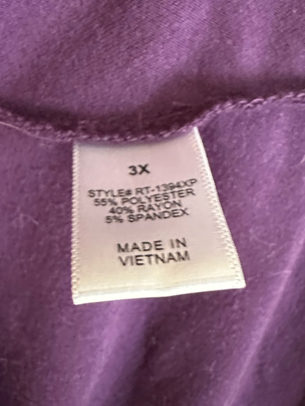 Zenana Outfitters Purple Lattice V-Neck Tunic - Picture 3 of 7